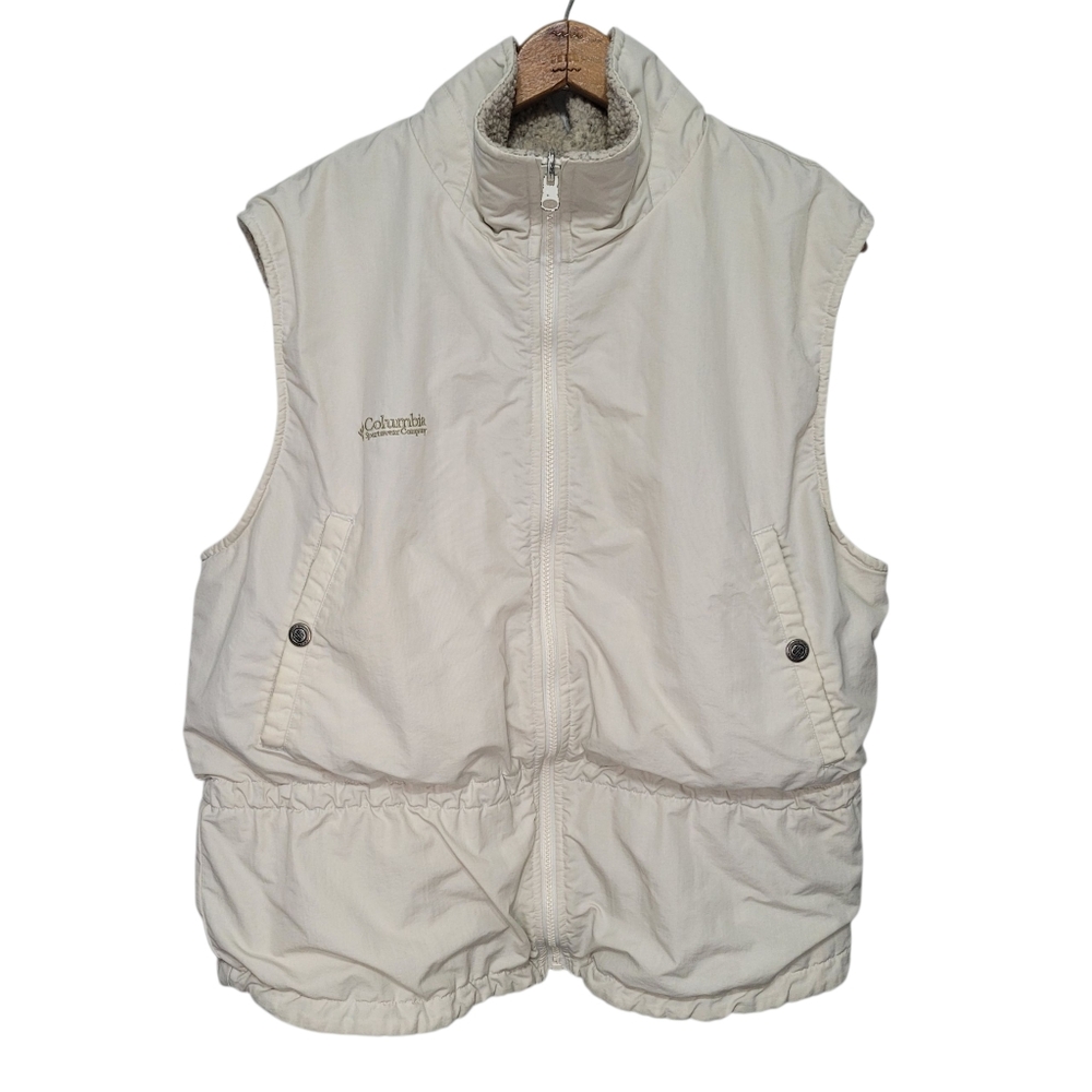 Columbia Women's Full Zip Reversible Vest Size XL Flawed Outdoors Fall Winter